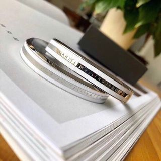 CUFF CAO CẤP NAM VÀ NỮ DANIEL W MÀU BẠC BA SỌC FULLBOX