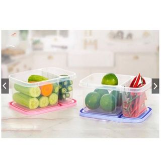 Hộp Nhựa Đựng Thực Phẩm 2 Ngăn Việt Nhật, Hộp Đựng cơm Văn Phòng (6486) A3572