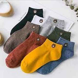 Sét 10 Đôi Vớ Gấu Xinh Đẹp Tất Vớ Nữ Cổ Ngắn Nhiều Màu Mềm Mại A3714