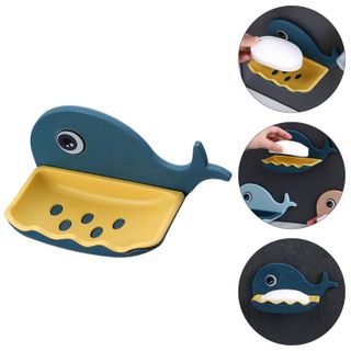 Khay Đựng Xà Phòng Dán Tường Hình Cá Heo Dễ Thương A3821
