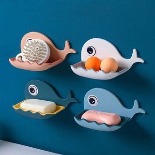 Khay Đựng Xà Phòng Dán Tường Hình Cá Heo Dễ Thương A3821