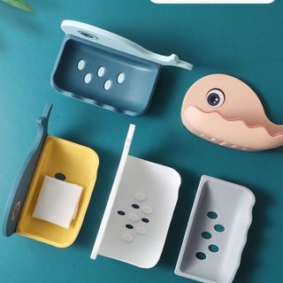 Khay Đựng Xà Phòng Dán Tường Hình Cá Heo Dễ Thương A3821