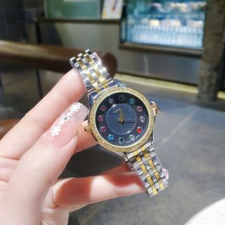 XẢ RẺ ĐỒNG HỒ NỮ THỜI TRANG PENDI DÂY DEMI MẶT ĐEN SỐ HỘT MÀU