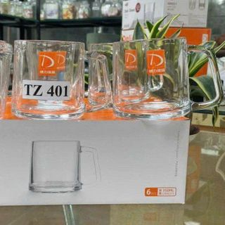 BỘ 6 LY THỦY TINH 350ML CÓ QUAI DELI TZ401