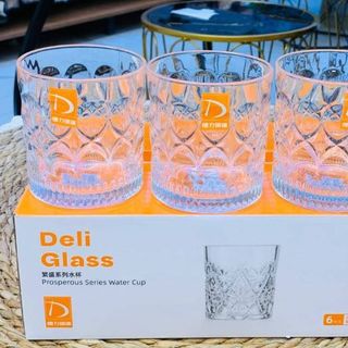 BỘ 6 LY UỐNG RƯỢU WHISKY ROCK 290ML DELI