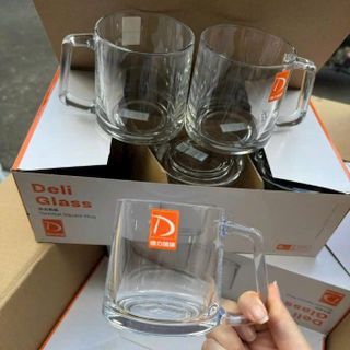 BỘ 6 LY THỦY TINH 350ML CÓ QUAI DELI TZ401