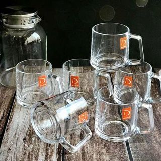 BỘ 6 LY THỦY TINH 350ML CÓ QUAI DELI TZ401
