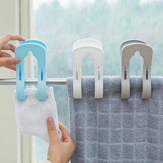 Kẹp đôi phơi quần áo chăn ga chống gió lớn kẹp nhựa kẹp quần áo kẹp ga trải giường gấu bông sấy khô A5013