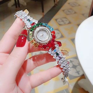 ĐỒNG HỒ NỮ CHÍNH HÃNG FUNMEI F2073 DÂY BẠC VIÊN CHỦ RUBY FULLBOX