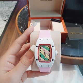 XẢ RẺ ĐỒNG HỒ NỮ TRUNG CẤP RITRARD KẸO DÂY SILICON TRẮNG VÀ HỒNG