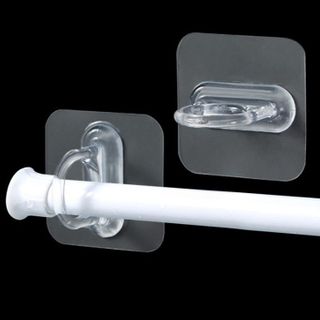 Móc Dán Tường Hình Vòng Tròn Đa Năng Lỗ tròn Đựng Chai sữa tắm, Treo Rèm Cửa không cần khoan tường L0131