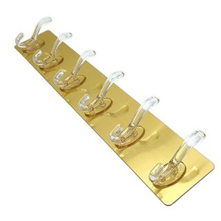 Thanh 6 Móc Nhựa Dán Tường Siêu Dính Treo Quần Áo Không Cần Khoan Tường A5731