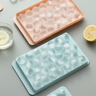 Khay Đá Bi Tròn Tủ Lạnh 33 Viên Có Nắp Đậy Việt Nhật Khuôn Làm Thạch Hoa Quả A5351