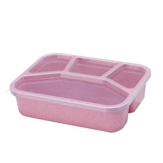 Hộp đựng cơm bốn ngăn lúa mạch hộp đựng cơm trưa văn phòng đựng thức ăn nhanh tiện lợi A4911