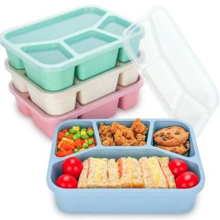 Hộp đựng cơm bốn ngăn lúa mạch hộp đựng cơm trưa văn phòng đựng thức ăn nhanh tiện lợi A4911