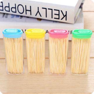 Hộp Tăm tre mini du lịch, xiên tre cầm tay khi đi du lịch dã ngoại A5221