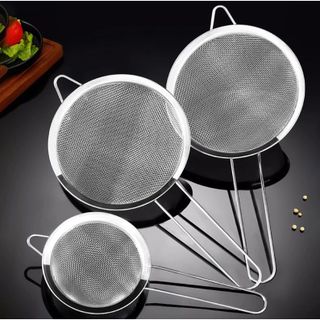 Ray lọc bột, Ray lọc cháo, Lọc nước trái cây, vợt lọc trà bằng inox nhiều size 7/10/14Cm A5023