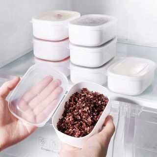 Hộp đựng thức ăn gia đình kiểu Nhật hộp đựng thức ăn trưa có nắp đậy, Hộp Chia đồ ăn bỏ tủ lạnh A4912