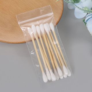 Bịch x10 Tăm bông ngoáy tai thân gỗ dùng một lần hai đầu, tăm bông tẩy trang du lịch dã ngoại A5222