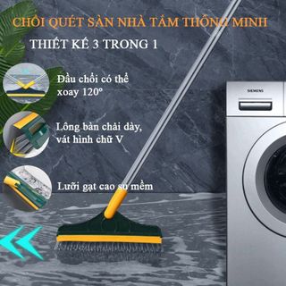 Cây Chà Sàn Nhà Tắm Đa Năng 2 Trong 1, Chổi Cọ Sàn Và Gạt Nước A5322