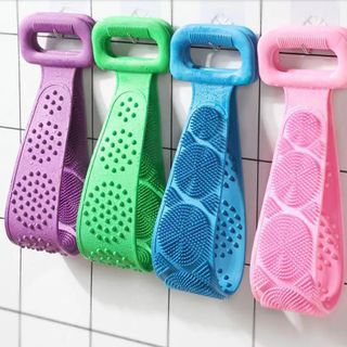 Dây Tắm Chà Lưng Silicon Dây Chà lưng Tắm 2 Mặt Massage A5521