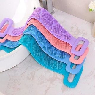 Dây Tắm Chà Lưng Silicon Dây Chà lưng Tắm 2 Mặt Massage A5521