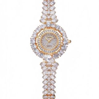 ĐỒNG HỒ NỮ CHÍNH HÃNG FUNMEI F2073 DÂY VÀNG KIM CƯƠNG TRẮNG FULLBOX