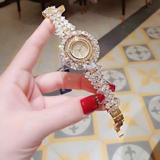 ĐỒNG HỒ NỮ CHÍNH HÃNG FUNMEI F2073 DÂY VÀNG KIM CƯƠNG TRẮNG FULLBOX