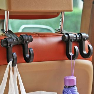 Móc đôi treo đồ sau ghế xe hơi, móc treo đồ đa năng Phụ kiện xe ô tô A4852