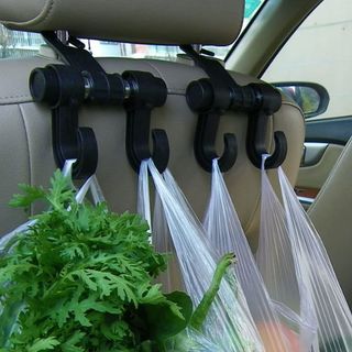 Móc đôi treo đồ sau ghế xe hơi, móc treo đồ đa năng Phụ kiện xe ô tô A4852