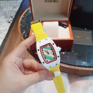 XẢ RẺ ĐỒNG HỒ NỮ TRUNG CẤP RITRARD KẸO DÂY SILICON XANH VÀ VÀNG