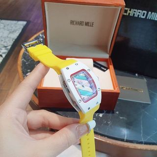 XẢ RẺ ĐỒNG HỒ NỮ TRUNG CẤP RITRARD KẸO DÂY SILICON XANH VÀ VÀNG