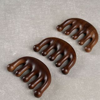 Lược Gỗ Đàn Hương Năm Cánh Massage Da Đầu Chống Tĩnh Điện A4822