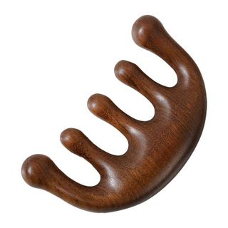 Lược Gỗ Đàn Hương Năm Cánh Massage Da Đầu Chống Tĩnh Điện A4822