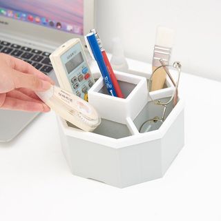 Khay Tiện Ích Lục Giác 5 Ngăn Để Bàn Nhựa Việt Nhật Khay Đựng Đồ Đa Năng VN1337 A5433