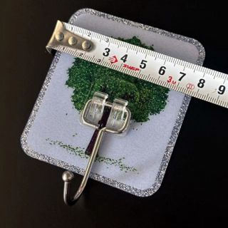 Móc dán tường viền bạc siêu dính bằng thép không gỉ cho nhà bếp và phòng tắm cao cấp A4823