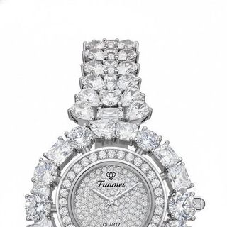ĐỒNG HỒ NỮ CHÍNH HÃNG FUNMEI F2073 DÂY BẠC KIM CƯƠNG TRẮNG FULLBOX