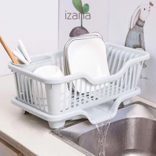 Rổ Úp Bát Chén Dĩa - Khay Kệ Đựng Chén Bát Dĩa Đũa Muỗng Có Khay Hứng Nước Tiện Lợi A5551