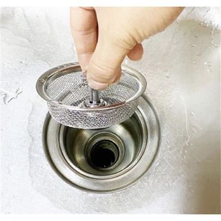 Nắp Lưới Lọc Rác Bồn Rửa Chén Có Tay Cầm Bằng Thép Không Gỉ Tiện Dụng Cho Nhà Bếp/ Phòng Tắm A4931