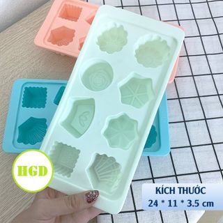 Khay Làm Đá Khuôn Thạch 8 Viên Việt Nhật, Vỉ Đá Làm Thạch 8 ô, Khay Chia Đồ ăn dặm cho bé (6921) A5343