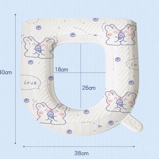 Đệm bệ bồn cầu giữ ấm mùa đông hạn chế vi khuẩn vỏ bọc bệ bồn cầu bằng xốp silicon EVA  chống thấm A4962