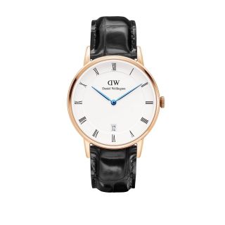 ĐỒNG HỒ NAM NỮ CAO CẤP DANIEL W DAPPER DÂY DA KIM XANH CÓ LỊCH FULLBOX TEM