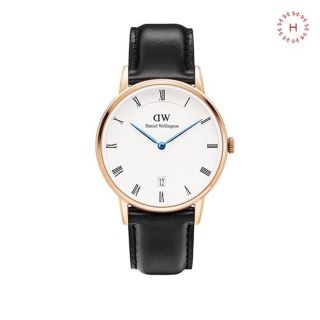ĐỒNG HỒ NAM NỮ CAO CẤP DANIEL W DAPPER DÂY DA KIM XANH CÓ LỊCH FULLBOX TEM