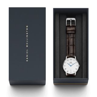 ĐỒNG HỒ NAM NỮ CAO CẤP DANIEL W DAPPER DÂY DA KIM XANH CÓ LỊCH FULLBOX TEM