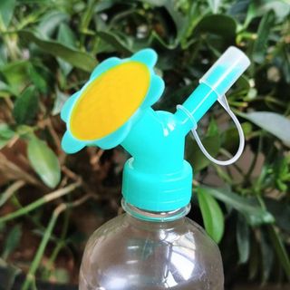Vòi phun nước hoa hướng dương hai đầu tự động tưới nước làm vườn từ chai đựng đồ uống đã sử dụng L0613