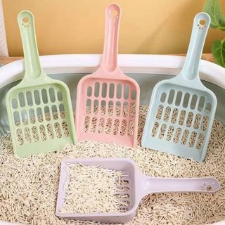 Xẻng nhựa xúc cát cho mèo Xẻng xúc phân thú cưng vệ sinh có khe lọt cát L0431