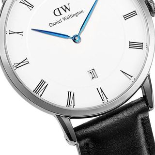 ĐỒNG HỒ NAM NỮ CAO CẤP DANIEL W DAPPER DÂY DA KIM XANH CÓ LỊCH FULLBOX TEM