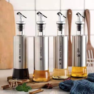 Chai đựng rót gia vị dầu ăn nước mắm thủy tinh 300ML bình kiểm soát lượng dầu, lọ đựng gia vị tiện lợi khi nấu ăn L1111
