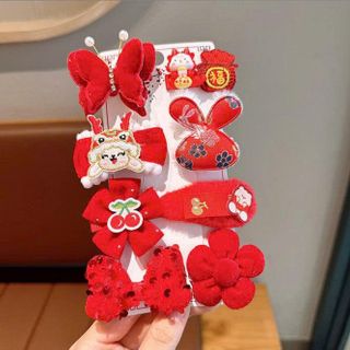 VĨ 8 KẸP TÓC TONE ĐỎ