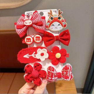 VĨ 8 KẸP TÓC TONE ĐỎ